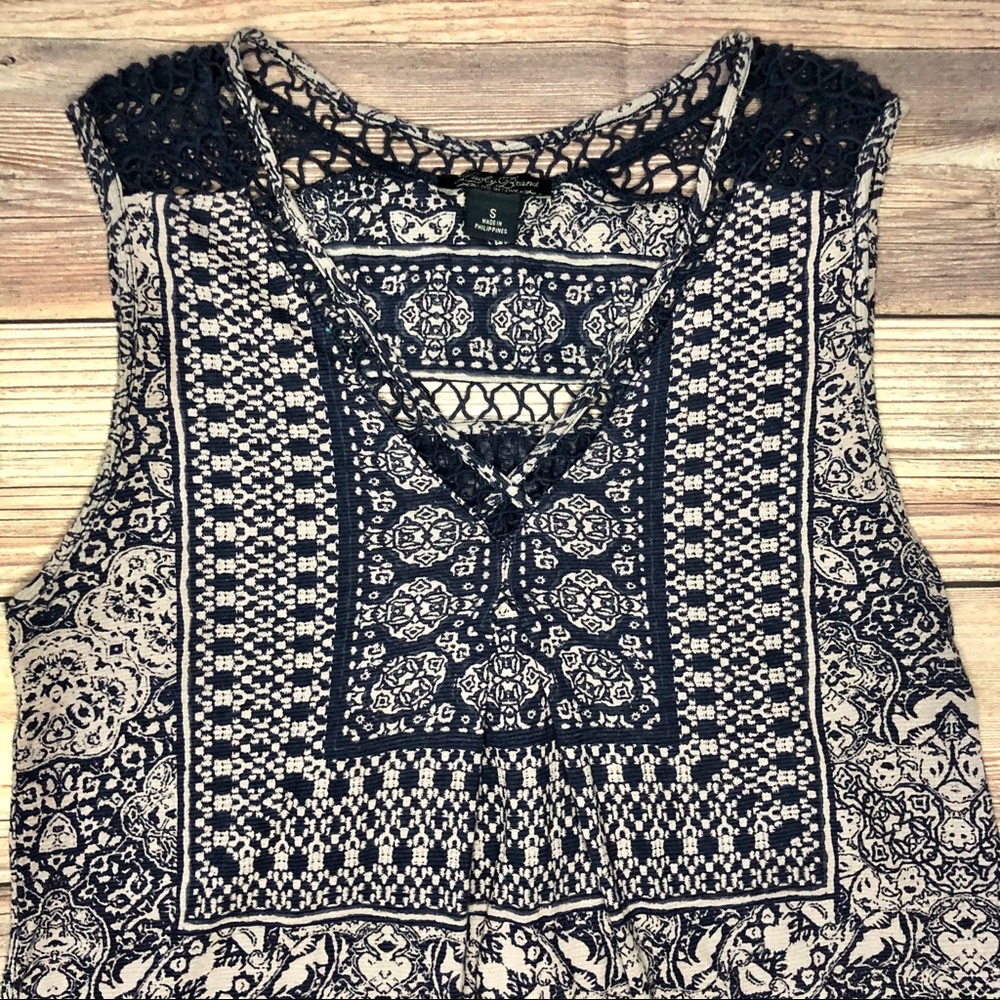 Lucky Brand Sleeveless Top ~ Size: (S) Small _Navy - Picture 11 of 14